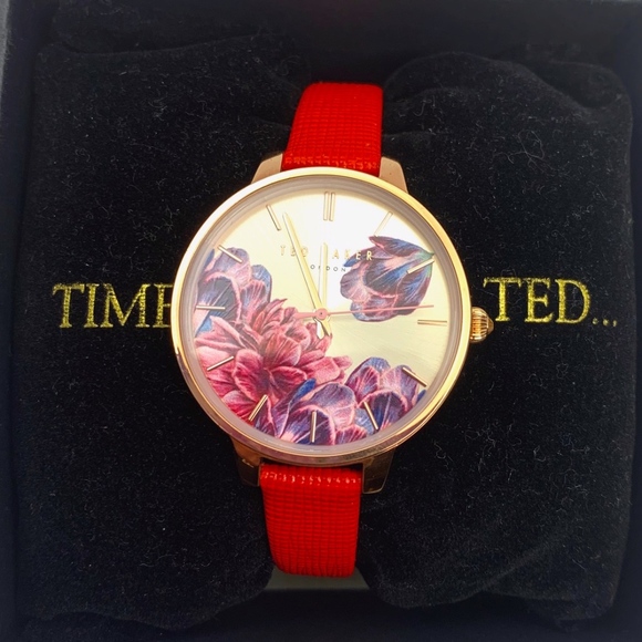 TED BAKER LONDON KATE RG LEATHER STRAP WATCH main image 6